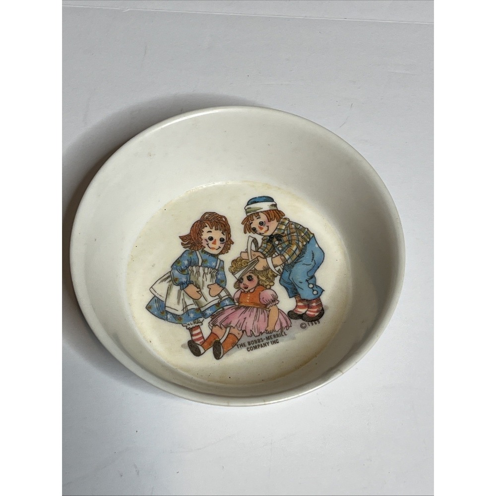 Vintage 1969 Raggedy Ann & Andy Small  Bowl Oneida Deluxe